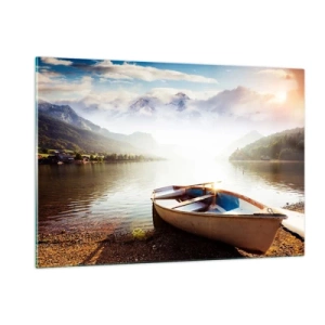 Glastavla - Bild på glas - Vid ett stort och rent vatten - 120x80 cm