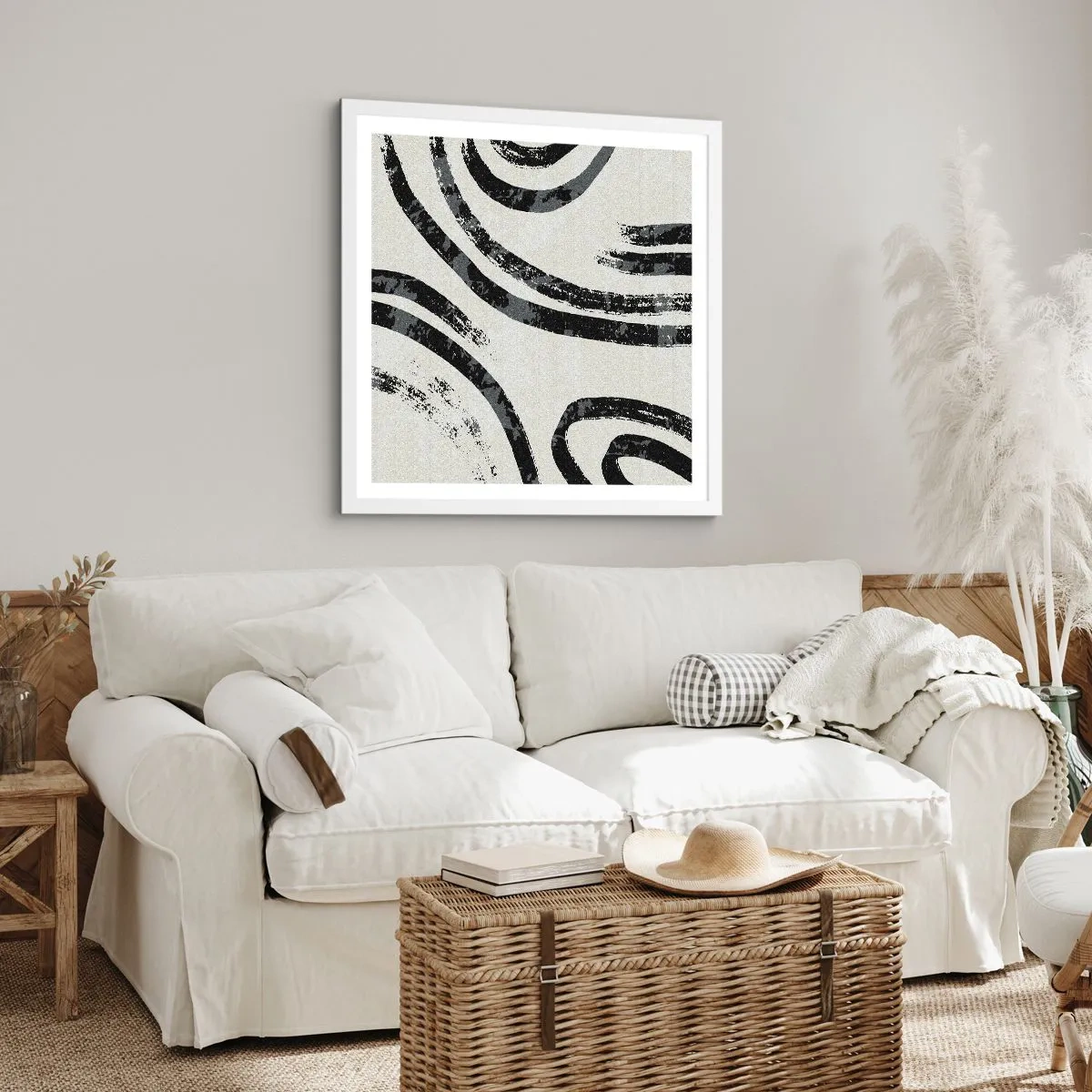 Affisch i vit ram - Halvstoppad - 40x40 cm