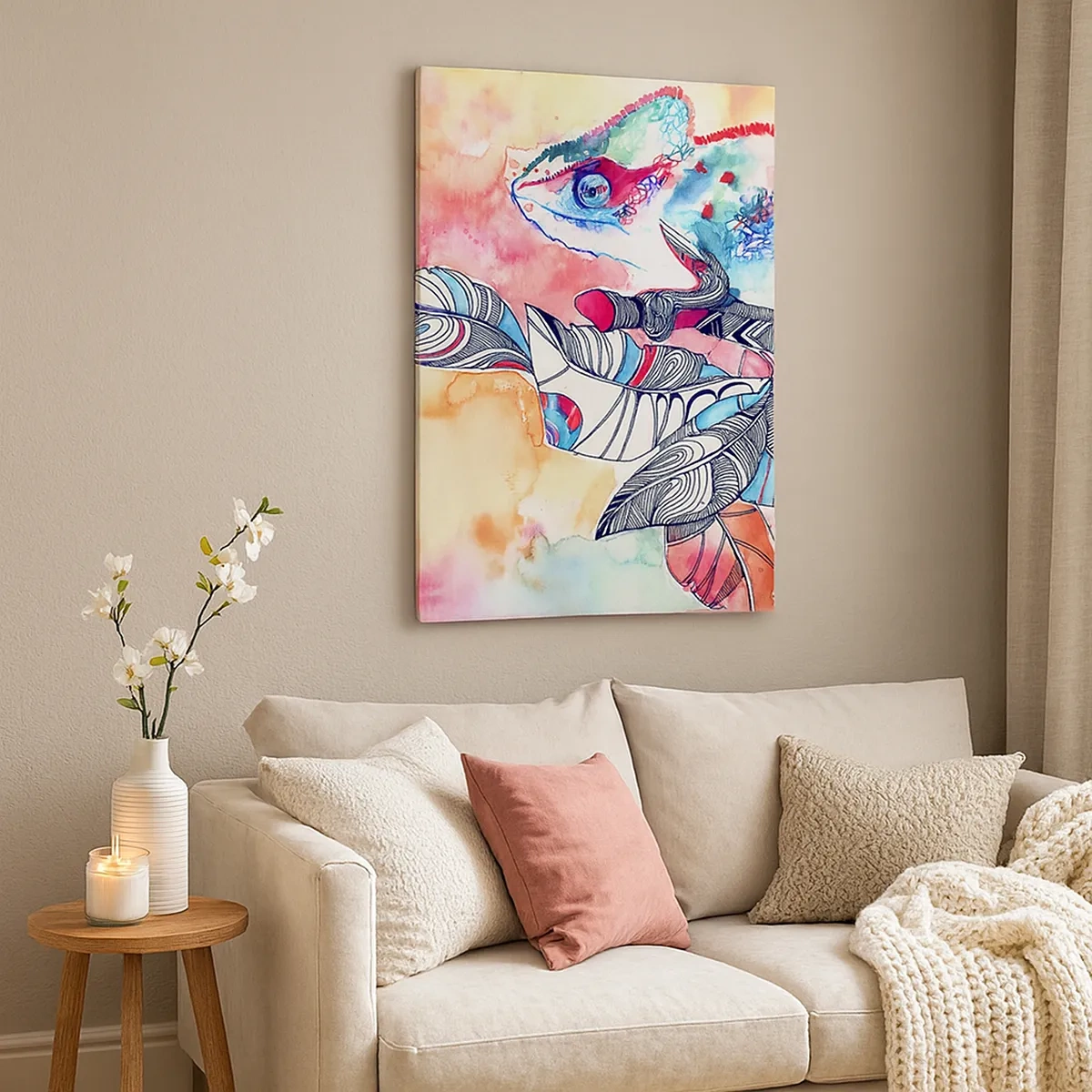 Canvastavla - Bild på duk - Färgglad som vår värld - 50x70 cm