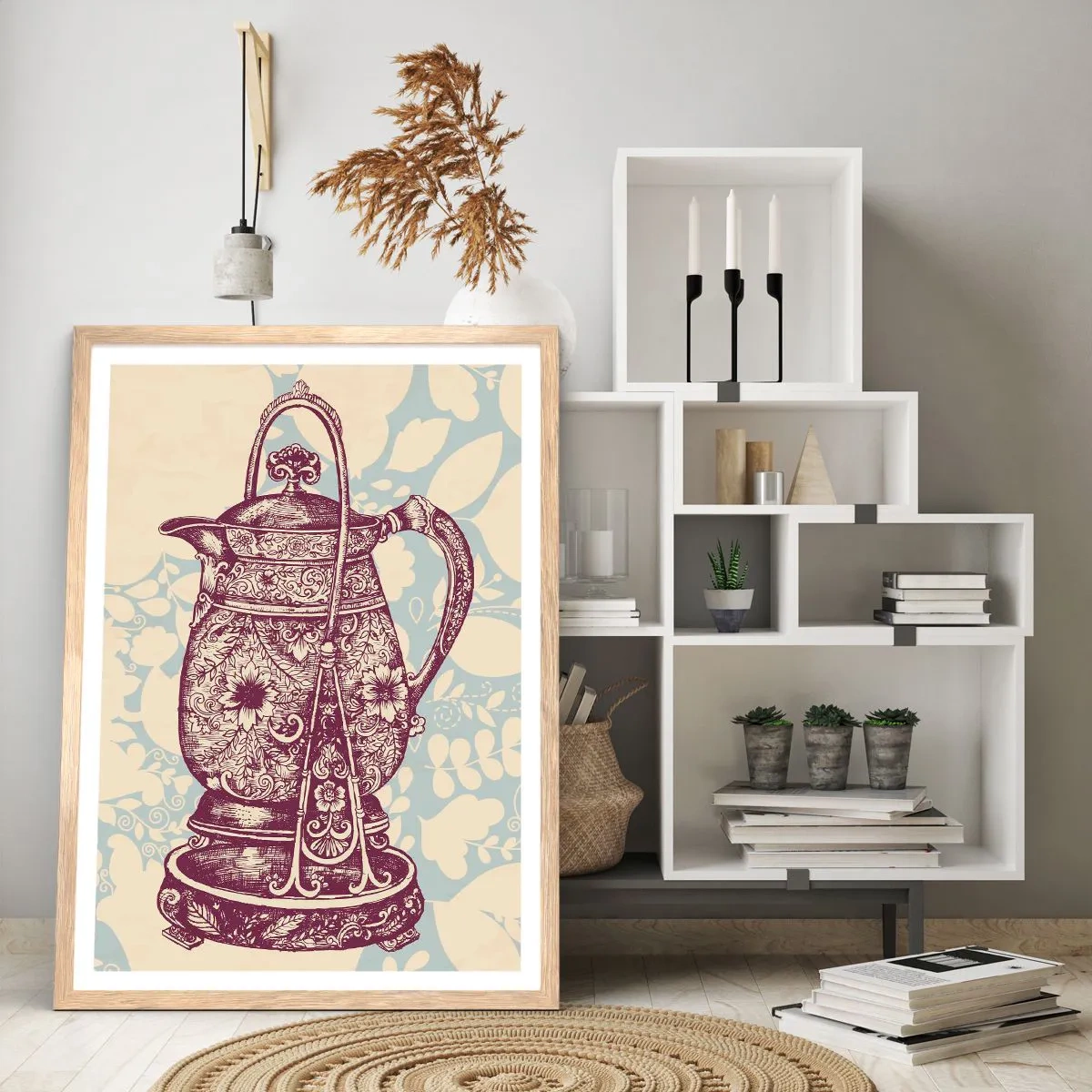 Affisch i ram av ljusek - Skönhet av det vardagliga livet - 61x91 cm