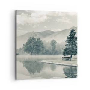 Canvastavla - Bild på duk - Sjön sover fortfarande - 50x50 cm