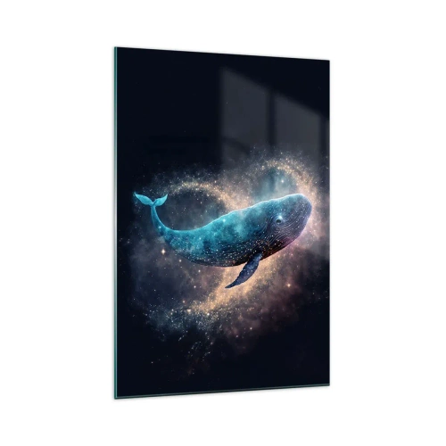 Glastavla - Bild på glas - Det finns en värld... - 70x100 cm