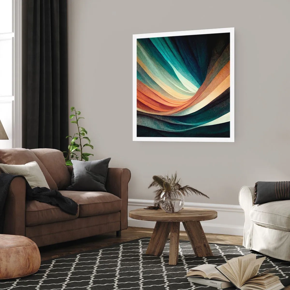 Affisch - Vävd av färger - 30x30 cm