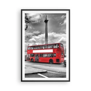 Affisch i svart ram - Stadens riktiga blodomlopp - 61x91 cm