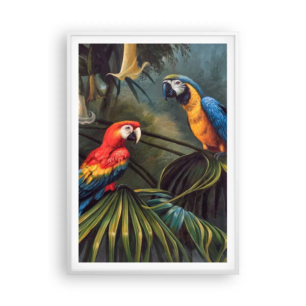 Affisch i vit ram - Romantiken i tropikerna - 70x100 cm