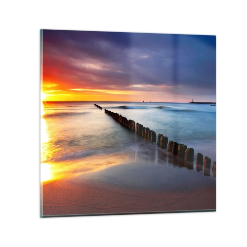 Glastavla - Bild på glas - Lyssna på tystnaden - 60x60 cm