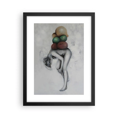 Affisch i svart ram - Livets börda - 30x40 cm