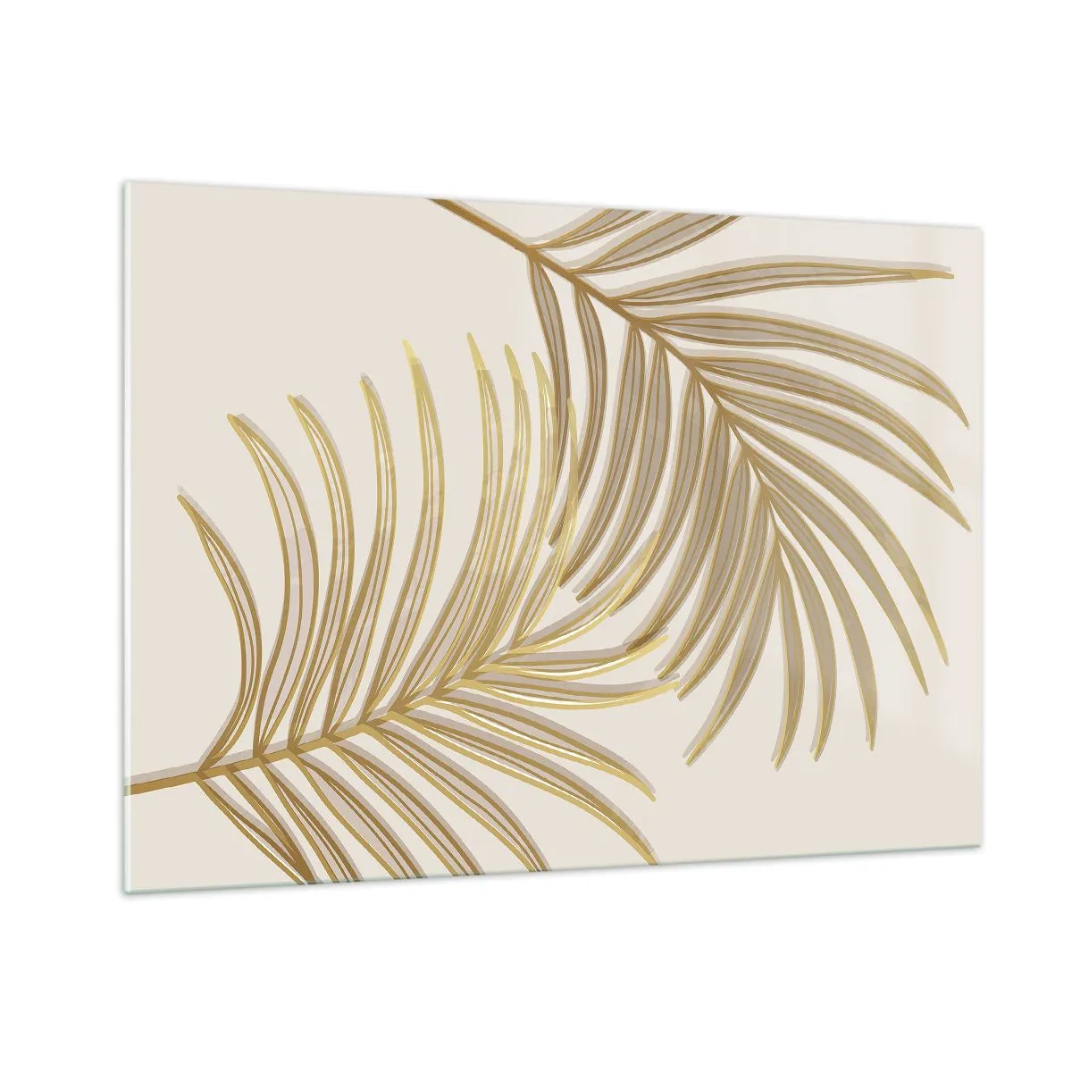 Glastavla - Bild på glas - Guldpalmen - 100x70 cm