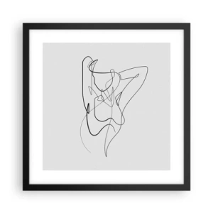 Affisch i svart ram - Hurdan du är... - 40x40 cm