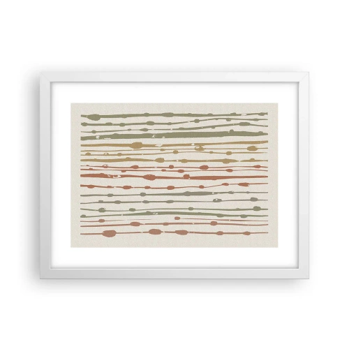 Affisch i vit ram - Musikalisk färgnotation - 40x30 cm