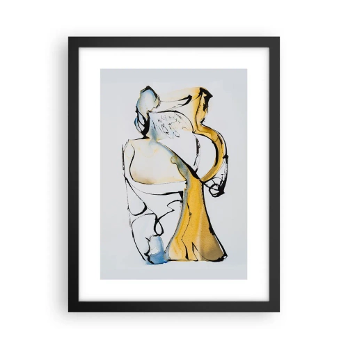 Affisch i svart ram - Abstraktion i glas - 30x40 cm