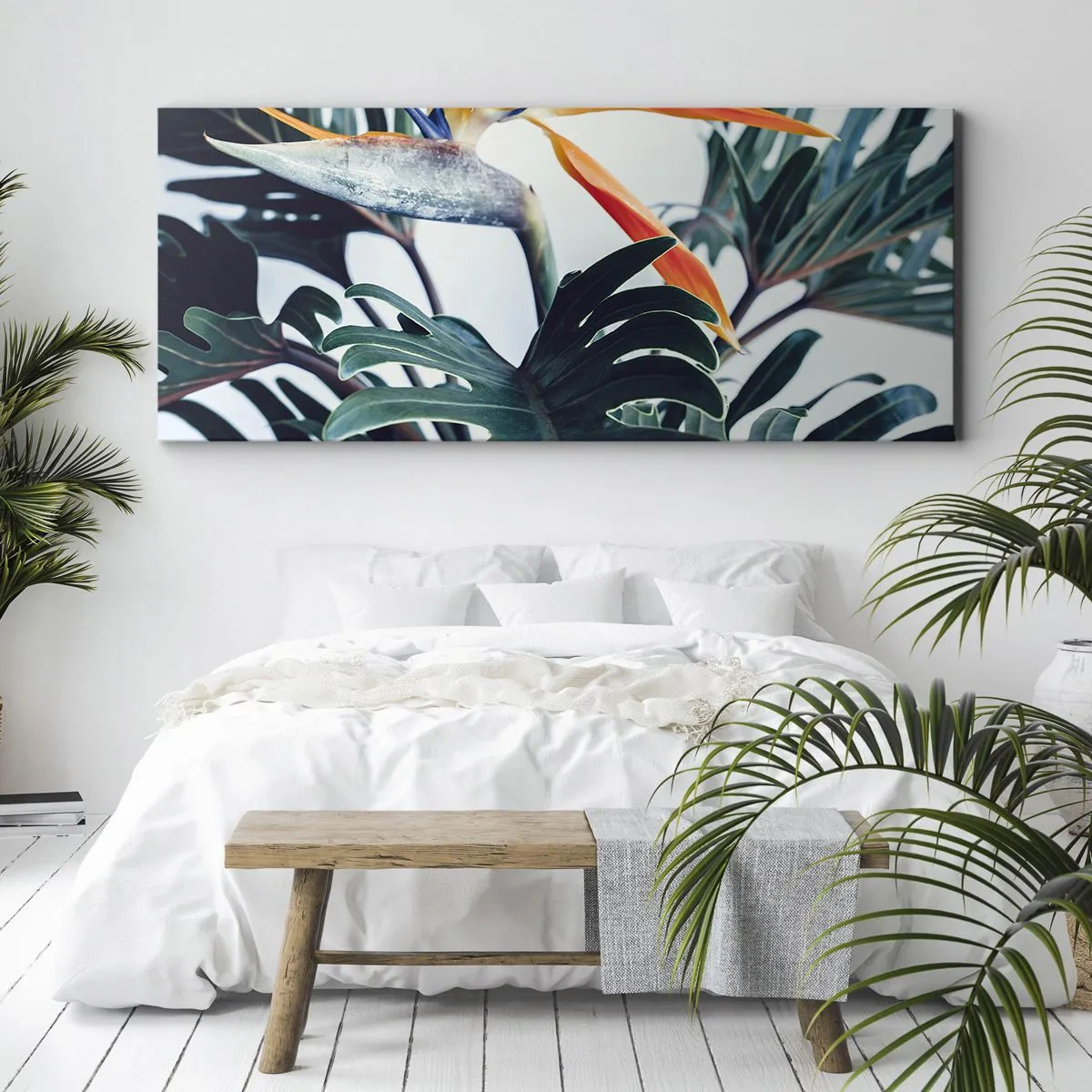 Canvastavla - Bild på duk - Fågelbuske - 100x40 cm