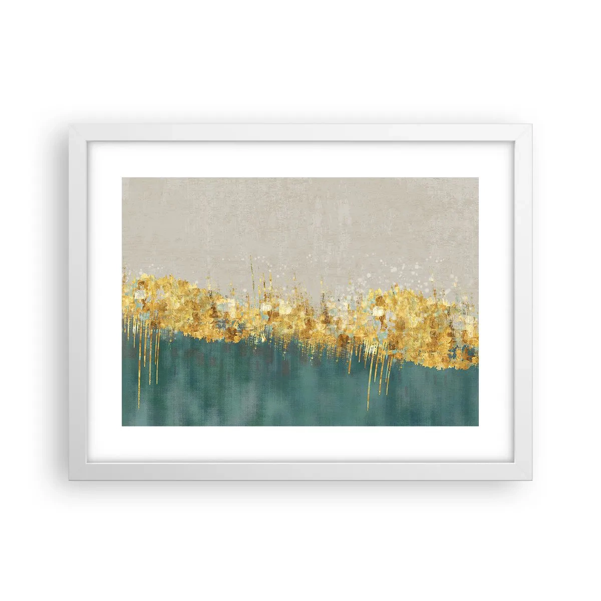 Affisch i vit ram - Den gyllene gränsen - 40x30 cm