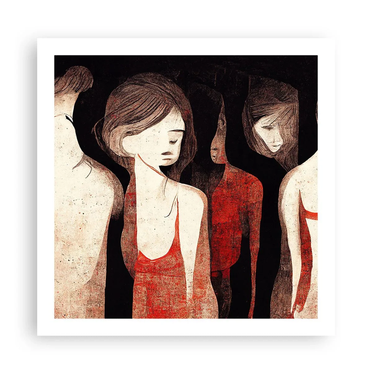 Affisch - Madonnor av mörker - 60x60 cm