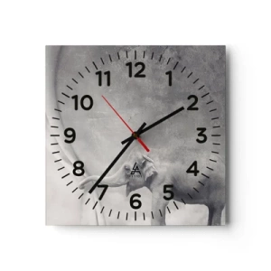 Väggklocka - Klocka på glas - Avslöja hemligheten - 30x30 cm