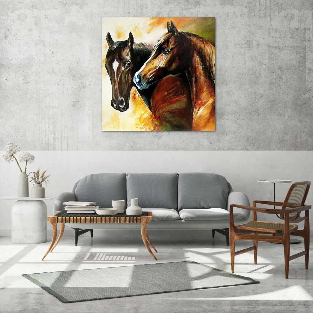 Glastavla - Bild på glas - Dubbelt så mycket charm - 30x30 cm