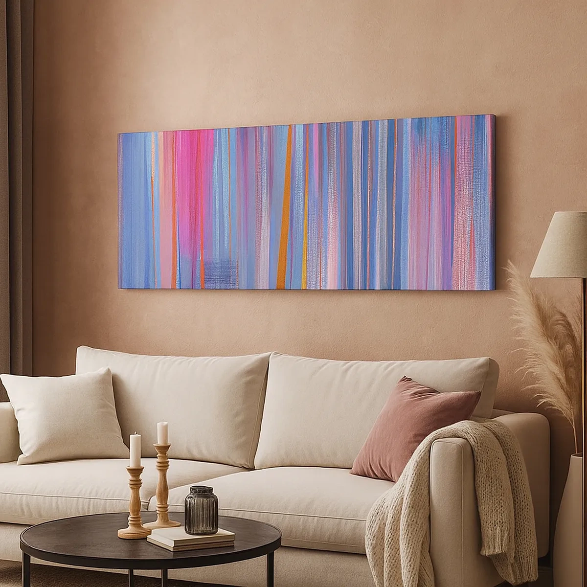 Canvastavla - Bild på duk - Uppstigning i regnbåge - 30x30 cm