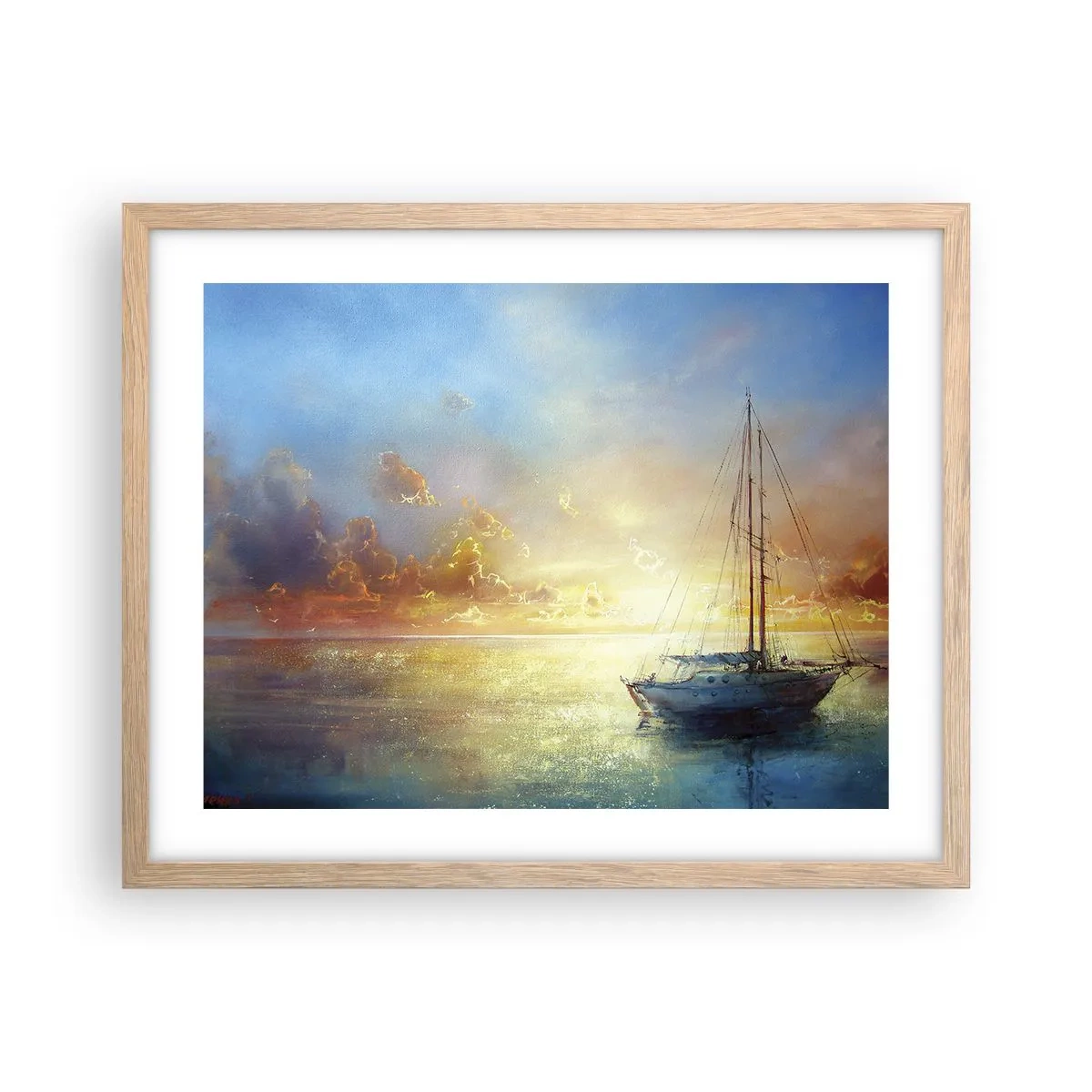 Affisch i ram av ljusek - I guldviken - 50x40 cm