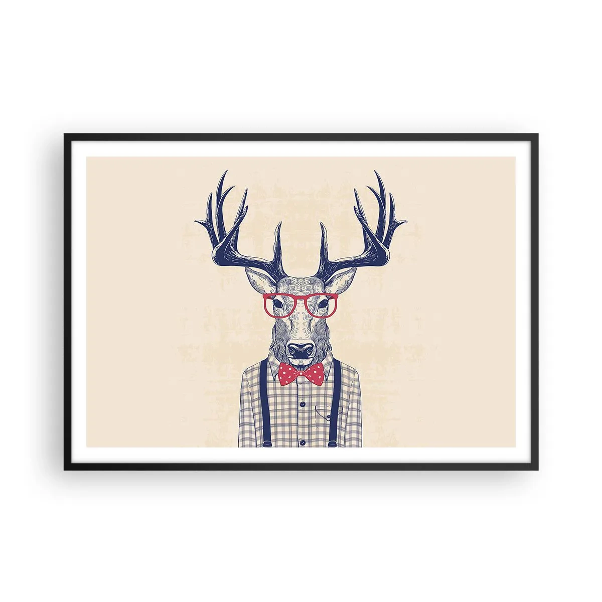 Affisch i svart ram - Rolig extravagans - 100x70 cm