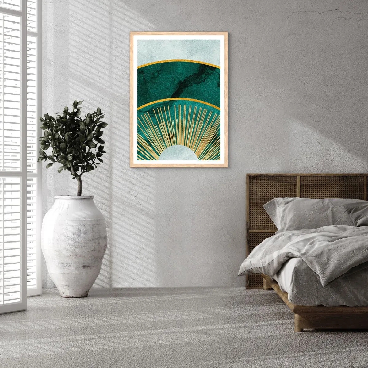 Affisch i ram av ljusek - Ett annorlunda solsystem - 50x70 cm