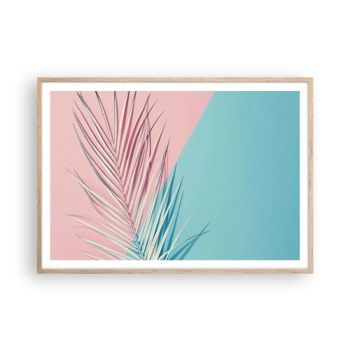 Affisch i ram av ljusek - Tropisk impression - 100x70 cm