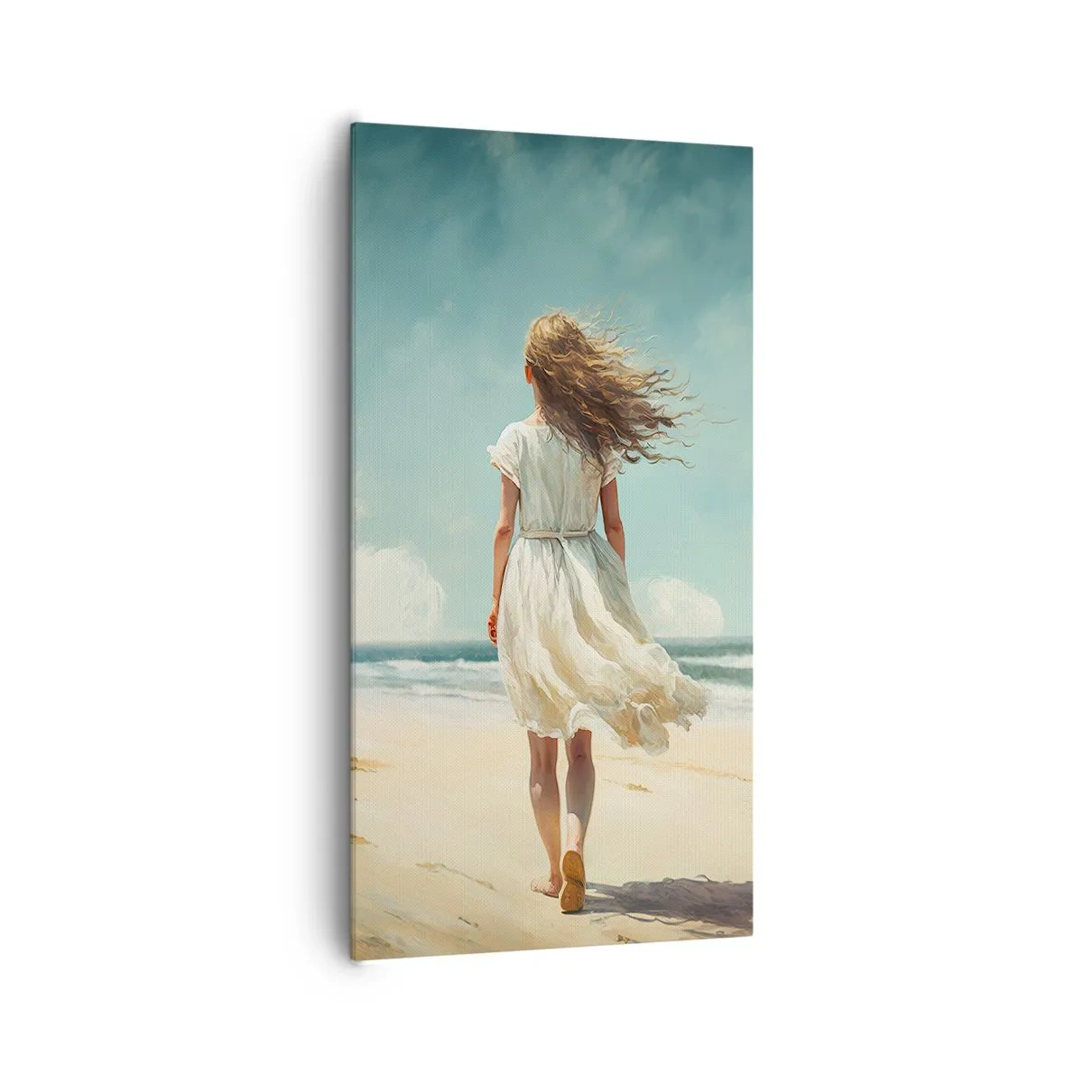 Canvastavla - Bild på duk - Att möta solen och vinden - 65x120 cm