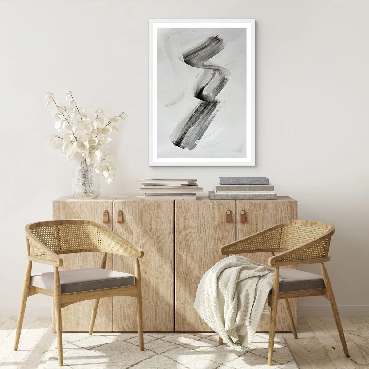 Affisch i vit ram - Bara för skojs skull - 40x50 cm