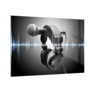 Glastavla - Bild på glas - Sången hörs fortfarande - 100x70 cm