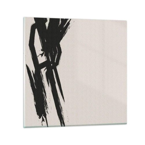 Glastavla - Bild på glas - En ostoppbar rörelse - 70x70 cm