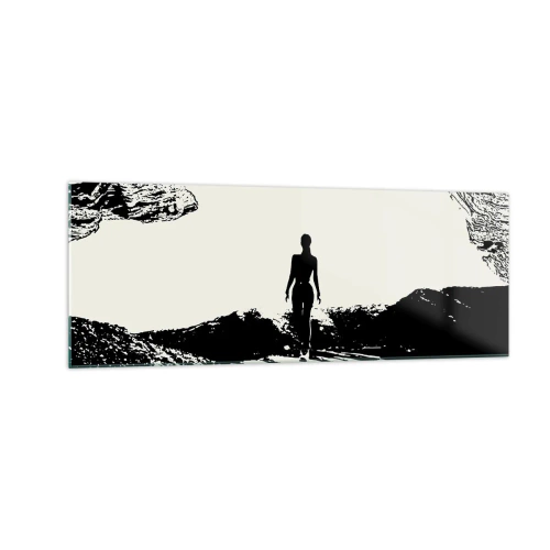 Glastavla - Bild på glas - En ny blick - 140x50 cm