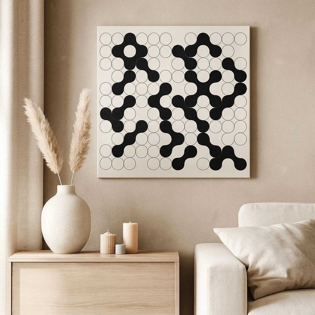 Canvastavla - Bild på duk - Kinesiskt spel - variation - 30x30 cm