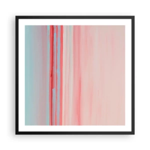 Affisch i svart ram - Abstraktion i gryningen - 60x60 cm