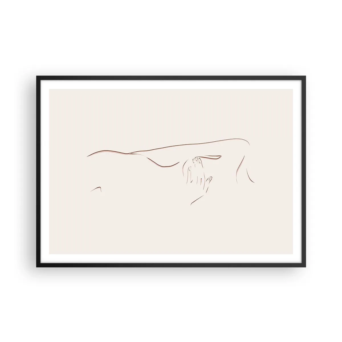 Affisch i svart ram - Begärans form - 100x70 cm