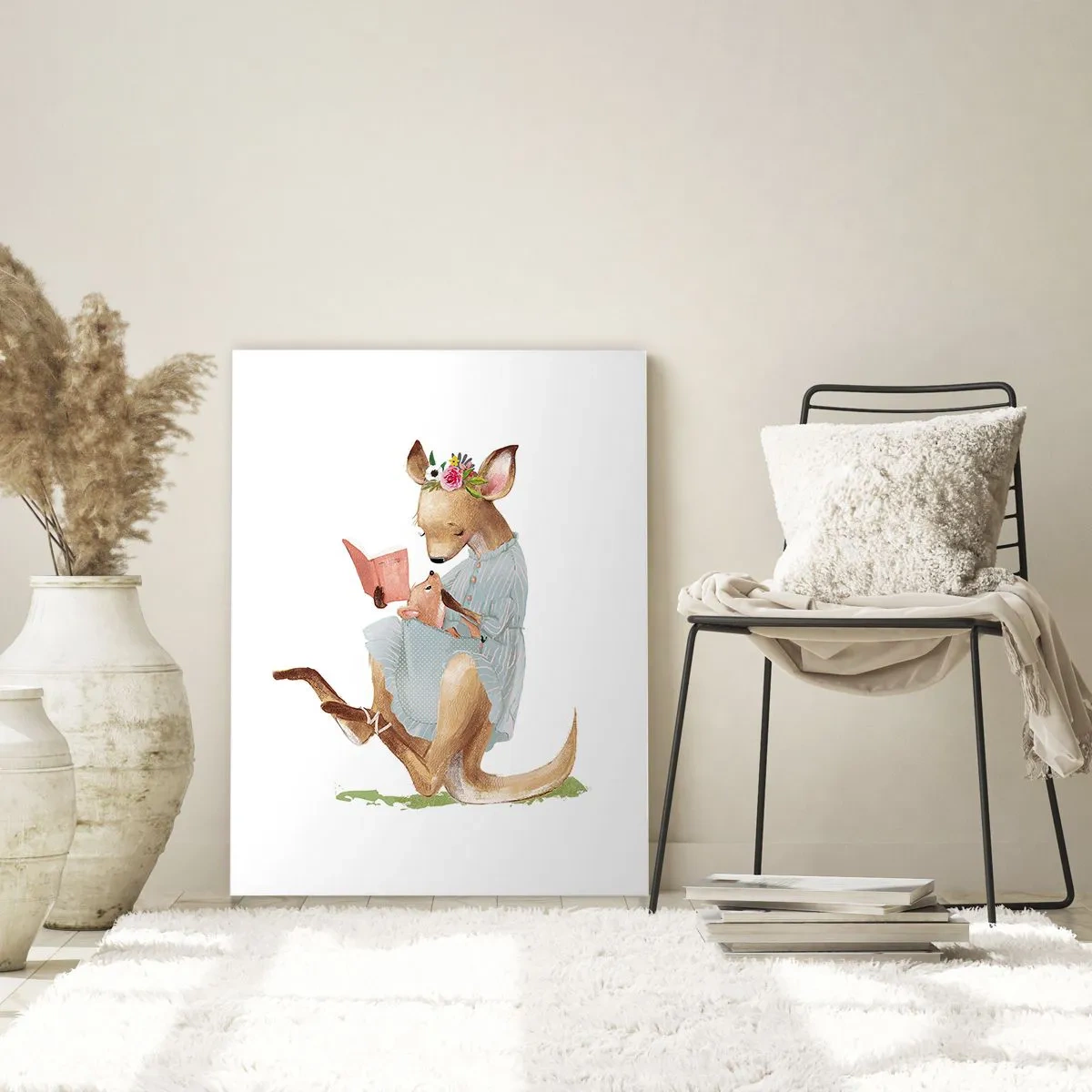 Glastavla - Bild på glas - Mamma, läs för mig - 80x120 cm