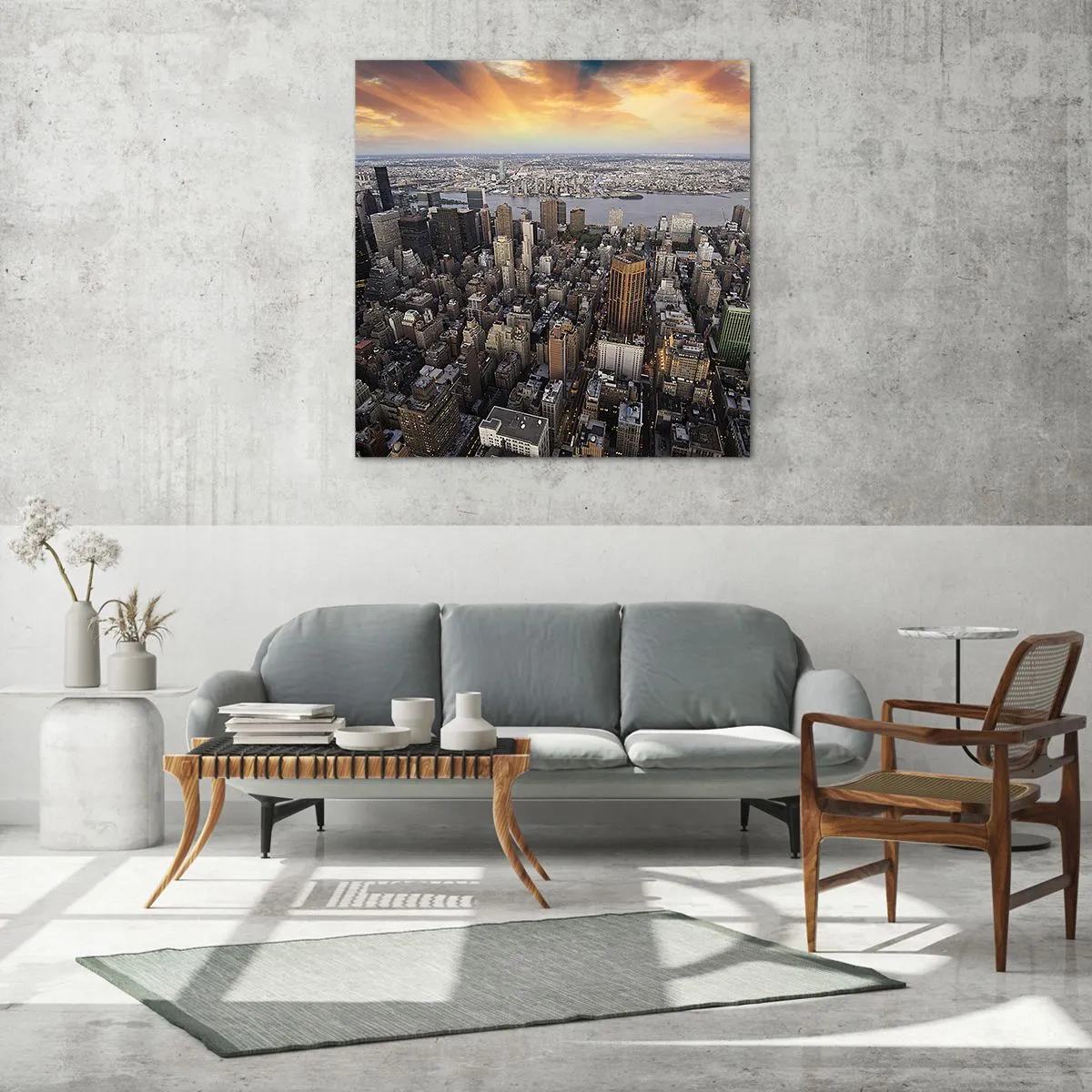 Glastavla - Bild på glas - Våra tiders slagande hjärta - 60x60 cm