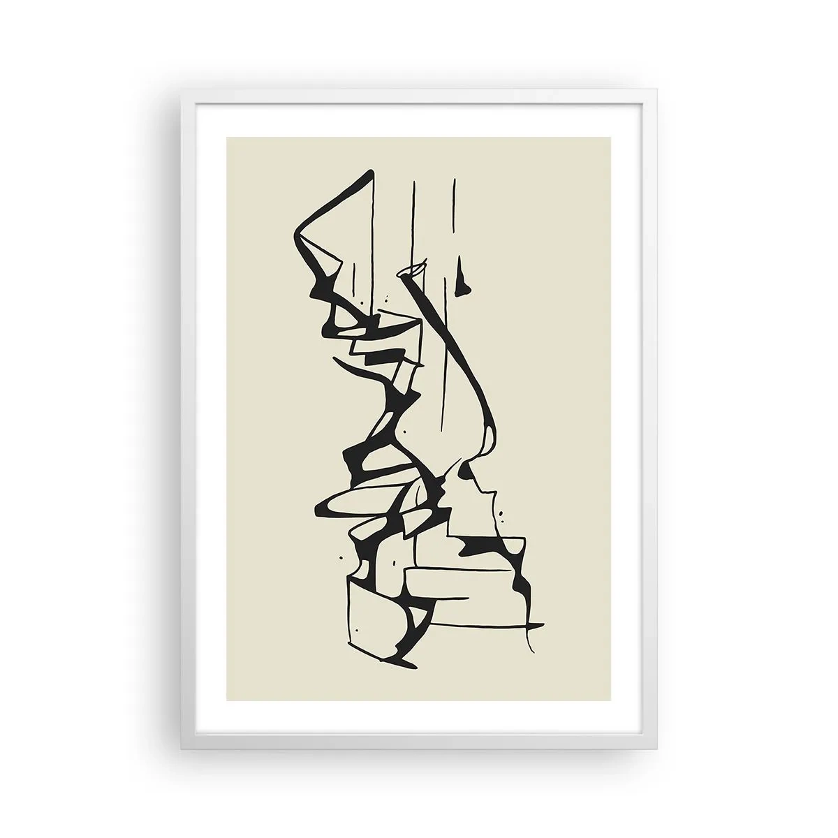 Affisch i vit ram - Kanske ett landskap - 50x70 cm