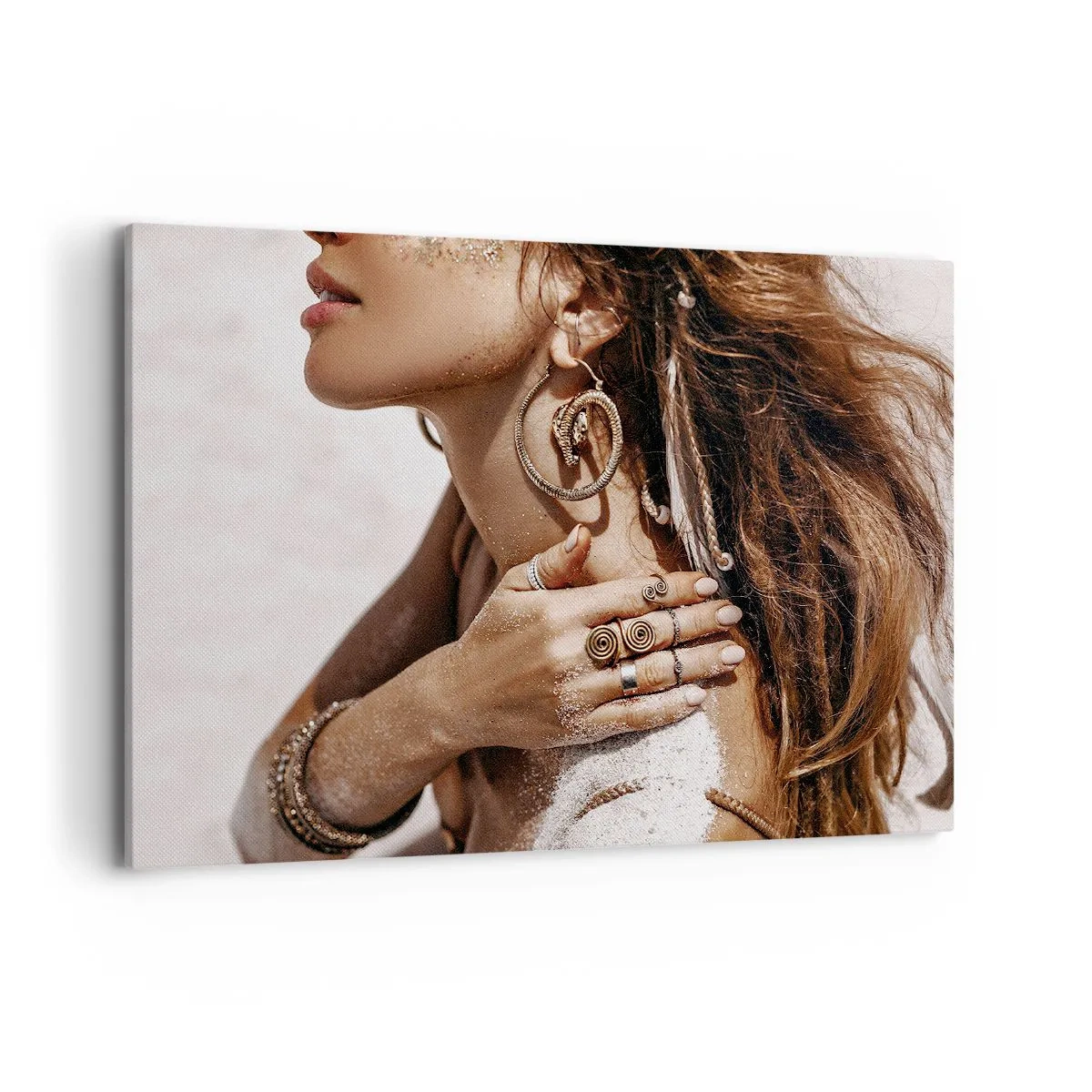 Canvastavla - Bild på duk - Vilda strandens drottning - 100x70 cm