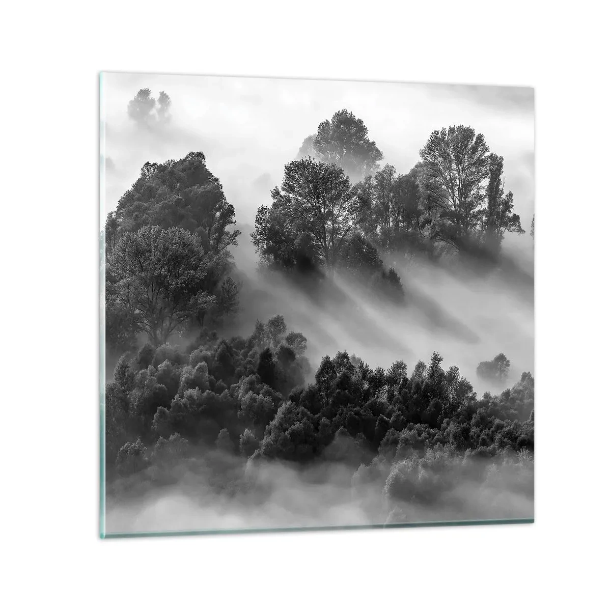 Glastavla - Bild på glas - Stiger ur sömnen - 70x70 cm