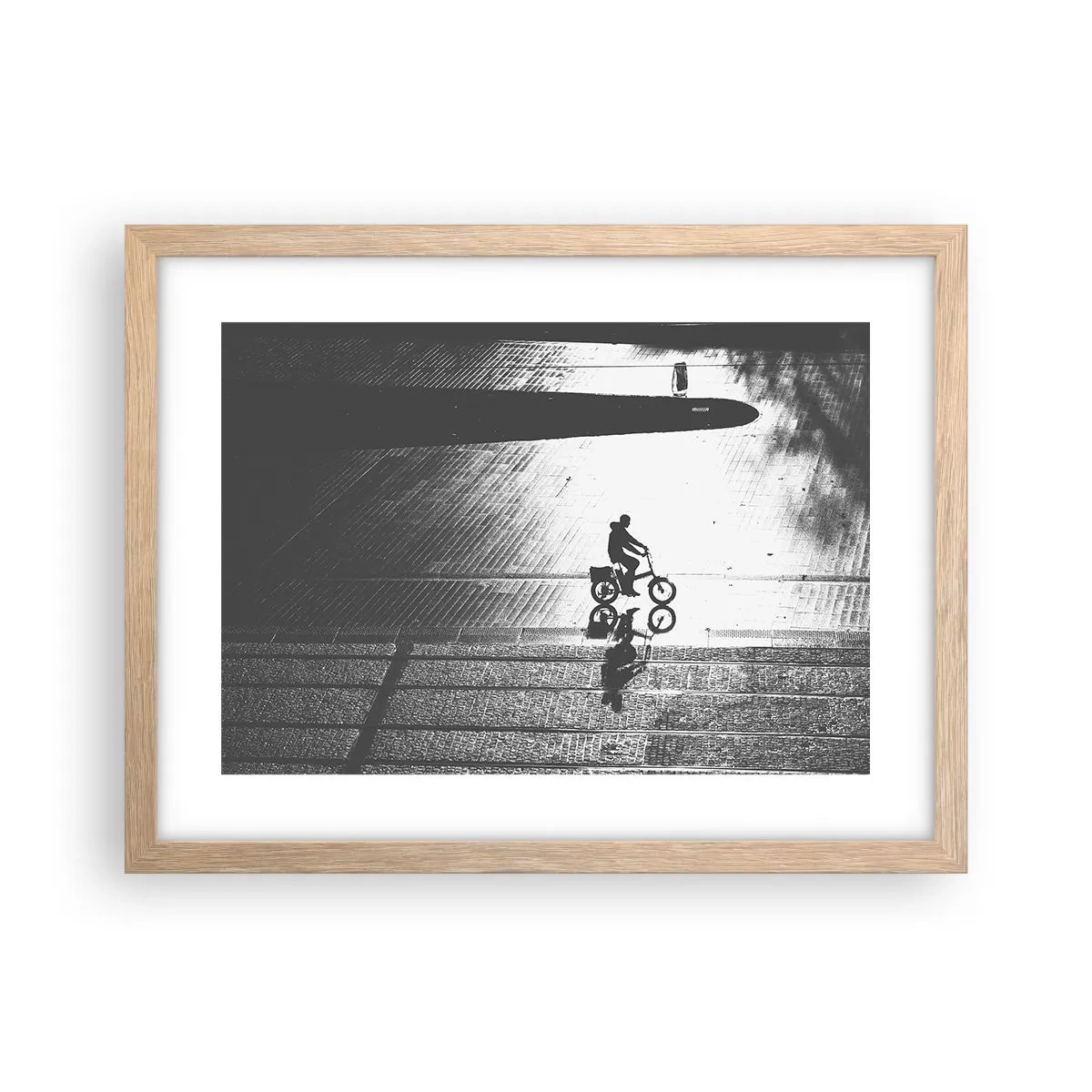 Affisch i ram av ljusek - Rakt fram genom staden - 40x30 cm