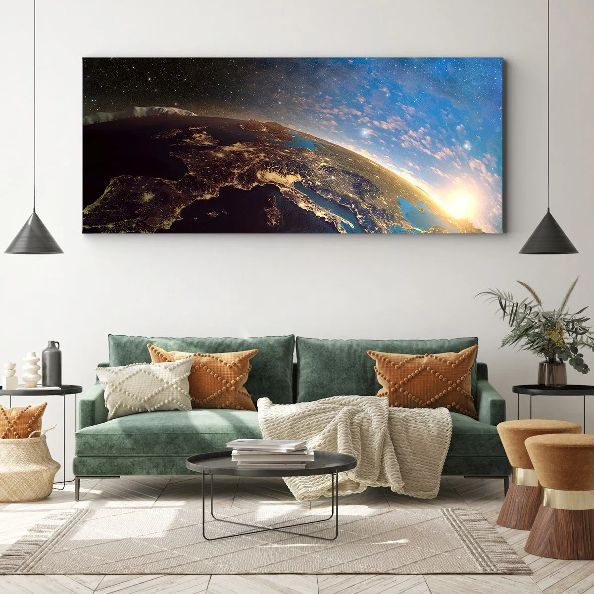 Canvastavla - Bild på duk - Låt oss titta på varandra på avstånd - 100x40 cm