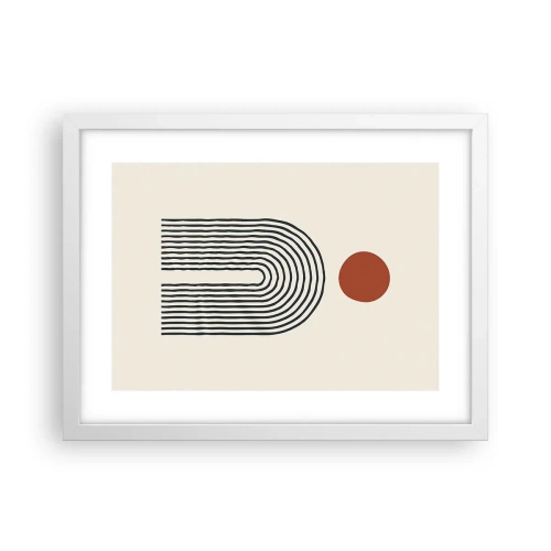 Affisch i vit ram - Formernas och färgernas magnetism - 40x30 cm