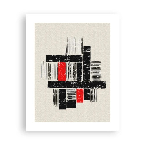 Affisch - Rött och svart - 40x50 cm