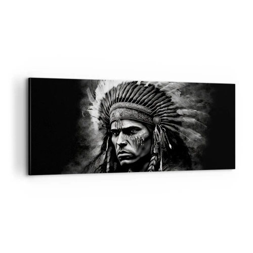 Canvastavla - Bild på duk - Hövding och krigare - 100x40 cm