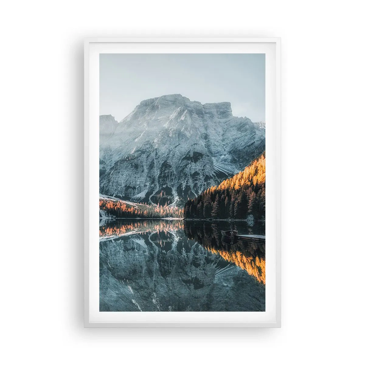 Affisch i vit ram - Spegellandskap - 61x91 cm