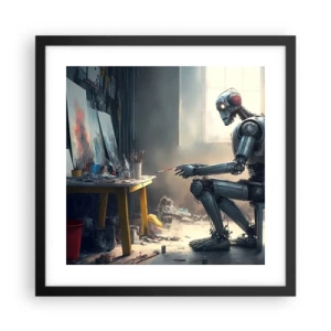 Affisch i svart ram - Den skapande handlingen - 40x40 cm