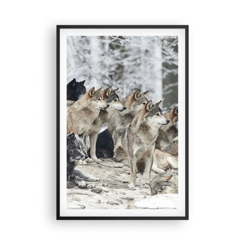 Affisch i svart ram - Familj och vänner - 61x91 cm