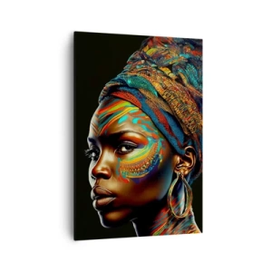 Canvastavla - Bild på duk - Afrikansk drottning - 70x100 cm
