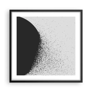 Affisch i svart ram - Partiklarnas rörelse - 50x50 cm