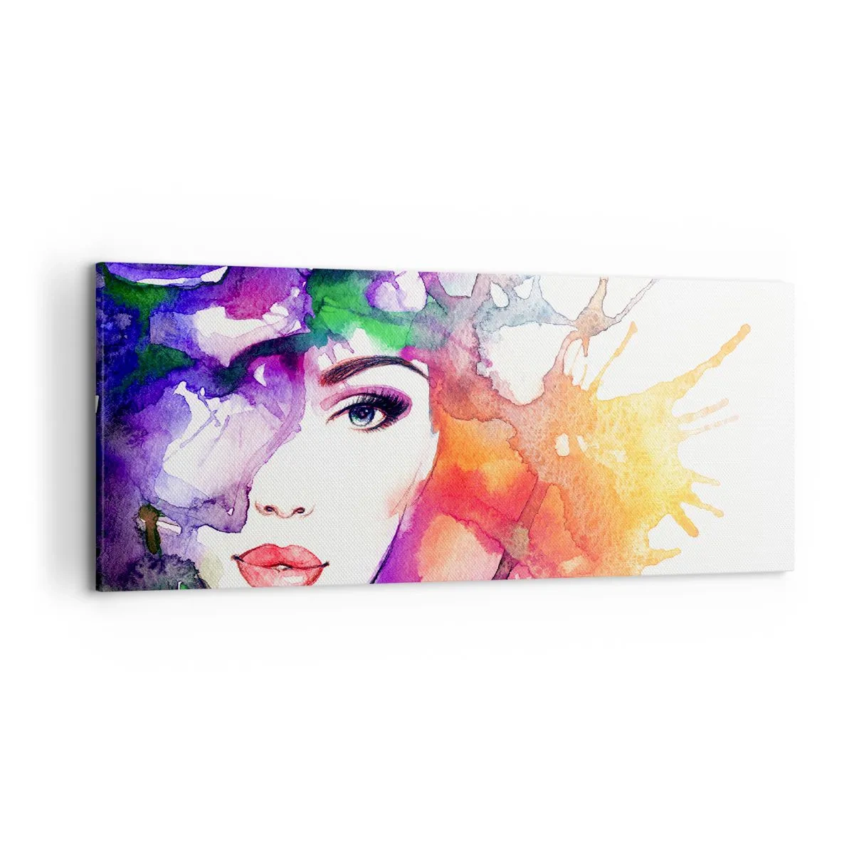 Canvastavla - Bild på duk - Med huvudet i himlen - 120x50 cm
