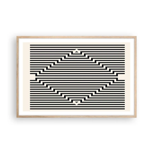 Affisch i ram av ljusek - Geometrisk illusion - 91x61 cm